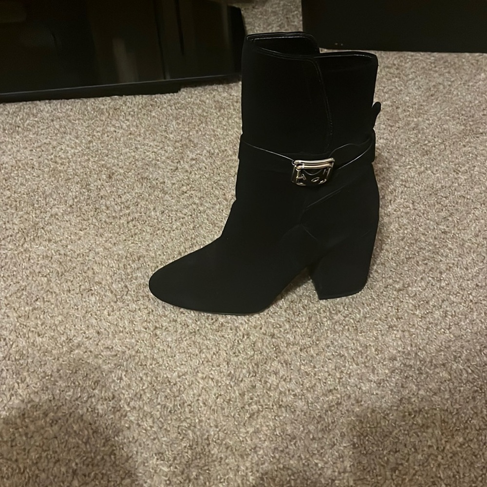 Vince Camuto Suede Block Heel Booties